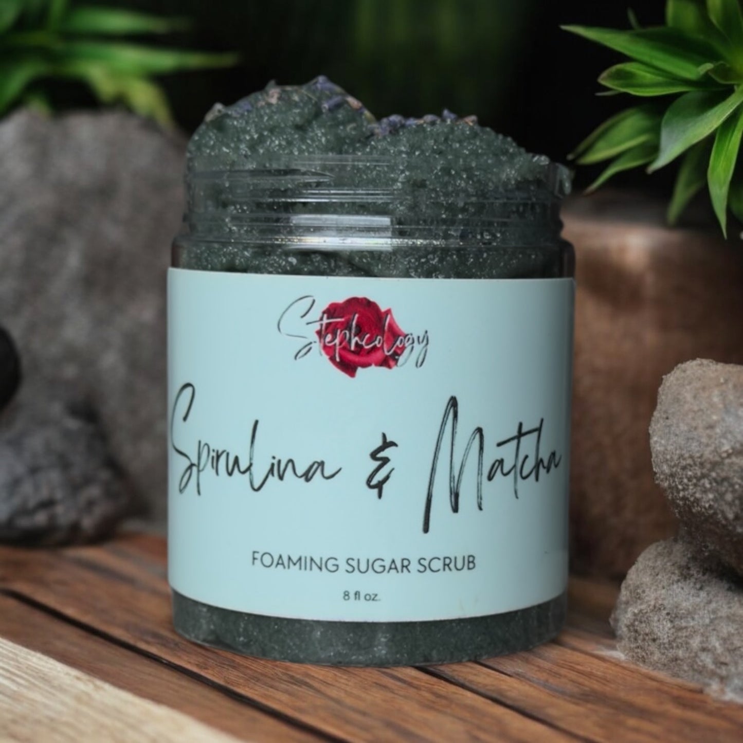 Spirulina and Matcha Body Scrub