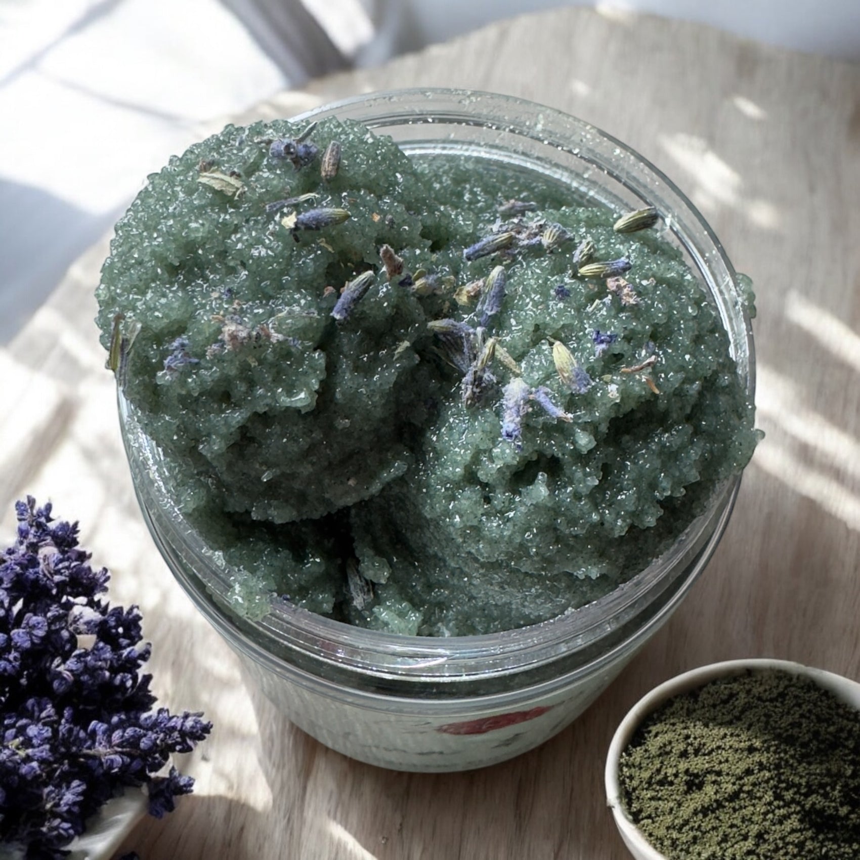 Spirulina and Matcha Body Scrub