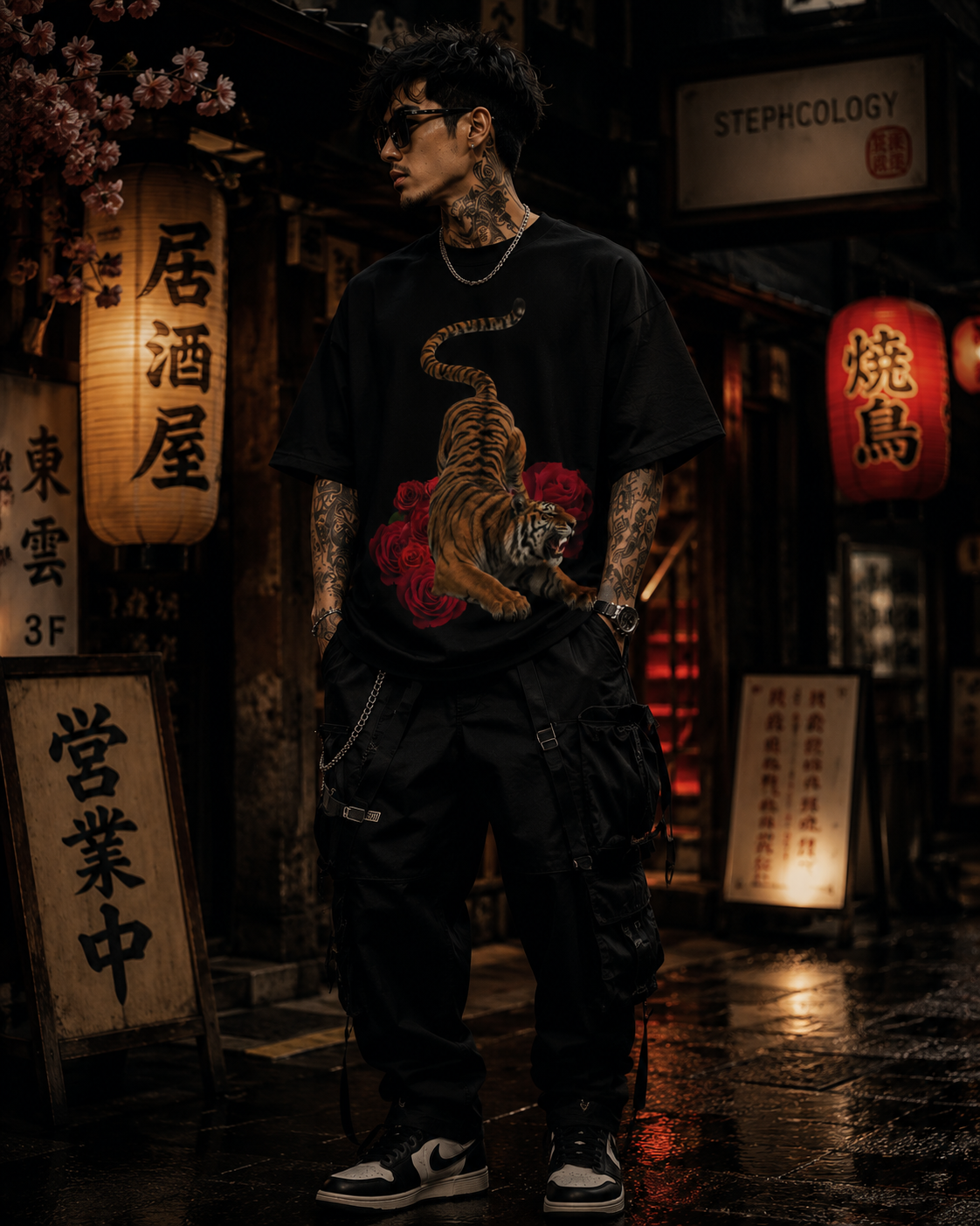 Tiger & Roses Unisex Sports Jersey
