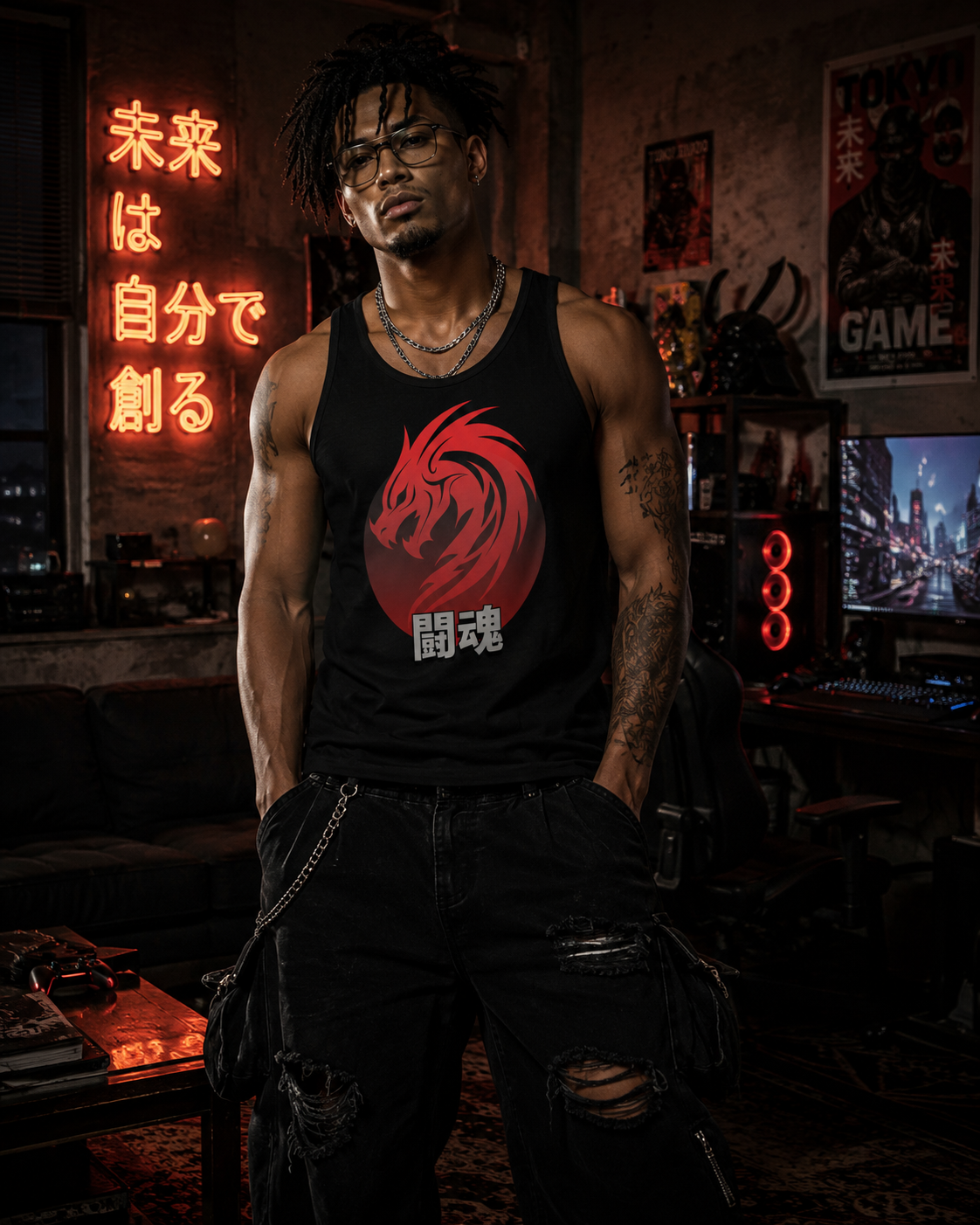 "Dragon Warrior" Printed T-Shirt